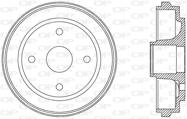 OPEN PARTS Тормозной барабан BAD9062.30